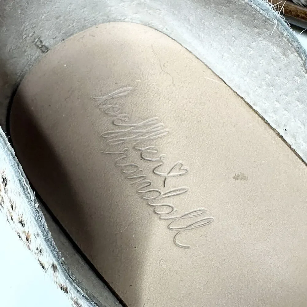 Loeffler Randall Pony Hair Animal Print D'Orsay Flats Size 7.5